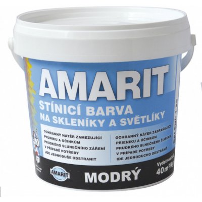 Barvy a laky Hostivař Amarit Tieniaca farba na skleníky 1 kg 0430 modrá