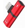 Luxria Lighting Splitter - Rozdeľovač pre iPhone a iPad ( nabíjanie + slúchadlá ) Farba: Červená
