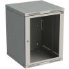 Rozvádzač nástenný SENSA 15U 500mm, dvere sklo, RAL 7035, SENSA-15U-65-11-G (83000187)