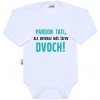 Body s potlačou New Baby Pardon tati,... máš šéfov dvoch!, veľ. 80 (9-12m)