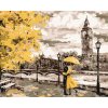 ZUTY Maľovanie podľa čísel PÁR V ŽLTOM LONDÝNE Rámovanie vypnuté plátno na rám Rozmer 80 x 100 cm