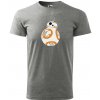 Sablio Tričko s potlačou Star Wars BB-8 - sivé 4XL