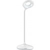 Elegantná stolová LED lampa s hladkými guľatými tvarmi v bielej farbe | Avide
