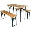 Set pivný DORTMUND Mini3, stôl 117x56x76,5 cm, 2x lavica 117x25x46,5 cm, drevo 27 mm
