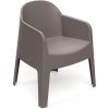 Lazy Momo Stolička s opierkami rúk MILANE 680x600x805 mm Farba: Taupe béžová