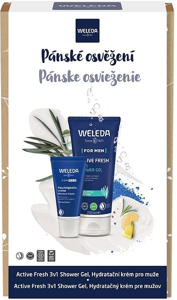 Weleda Men sprchový gél 30 ml + hydratačný krém 30 ml