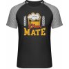 Mymate Predĺžené Tričko MY111 - Pivný dizajn - Na zdravie - Black / Heather Black - XL - Pánske