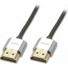 Kábel HDMI M/M 0.5m, Ultra High Speed+Eth, 4K@60Hz, HDMI 2.0, 18G, G pozl. kon., sivý, Slim, Cromo