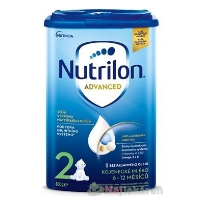 Nutrilon Advanced 2 následná mliečna dojčenská výživa v prášku (6-12 mesiacov) 800 g