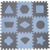 Baby Dan Penová hracia podložka puzzle Geometrické tvary, Blue 90 x 90 cm