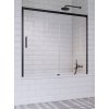 RADAWAY IDEA BLACK PN DWJ 160cm pravá vaňová zástena celorámová do niky, zasúvacie dvere, profil čierny, sklo číre, 10003160-54-01R