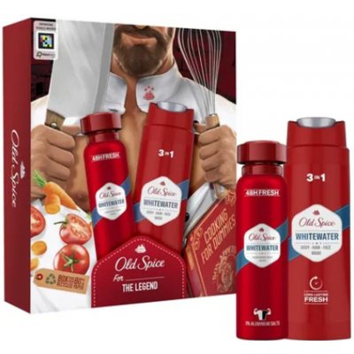 Old Spice Whitewater dezodorant v spreji 150 ml + sprchový gél 3v1 na tvár, telo a vlasy 250 ml