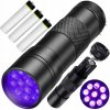 Baterka / UV Baterka 9 LED čierna hliníková na batérie