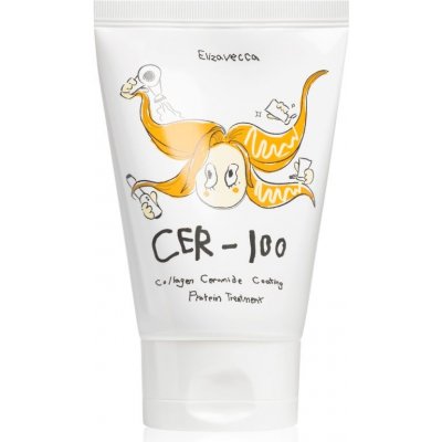 Elizavecca Cer-100 Collagen Ceramide Coating Protein Treatment kolagenová maska na lesk a hebkosť vlasov 100 ml
