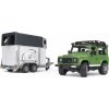 Land Rover Defender mit Pferdeanhänger, Modellfahrzeug