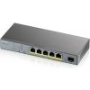 Zyxel GS1350-6HP, 6 Port managed CCTV PoE switch, long range, 60W, 802.3BT GS1350-6HP-EU0101F ZyXEL