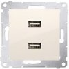 KONTAKT-SIMON Zásuvka USB dvojitá Simon 54 premium modul béžová DC2USB,01/41