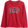 Detské tričko GAP V-FRCH LS LOGO TEE červená čierna biela