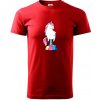 Jednorožec prdí - Klasické pánske tričko vyššej gramáže - 3XL ( Červená )