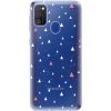 Odolné silikónové puzdro iSaprio - Abstract Triangles 02 - white - Samsung Galaxy M21
