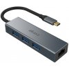 AKASA USB Type-C 4-v-1 rozbočovač s Ethernetom AK-CBCA20-18BK Akasa
