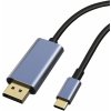 PremiumCord kábel USB-C na DisplayPort 1.4 M/M, 8K@60Hz a 4k@120Hz, 2,0m 8592220022822