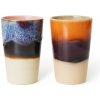 HK living Kameninový hrnček 70's Tea Mug Dusk 475 ml – set 2 ks