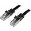 StarTech.com 5m CAT6 Ethernet Cable, 10 Gigabit Shielded Snagless RJ45 100W PoE Patch Cord, CAT 6 10GbE SFTP Network Cable w/Strain Relief, Black, Fluke Tested/Wiring is UL Certified/TIA - Category 6