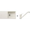 Blanco SET 12-A 24 drez silgranit ZIA XL 6 S 100x50 cm Biely Soft+batéria Daras Biela Soft 527217+526935
