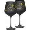Crystalex poháre na koktaily Giselle Eclectic black 2 x 570 ml