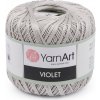 Bavlnená priadza háčkovacia Violet 50 g - 1 ks 13 (4920) šedá holubia