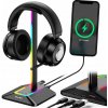 STOJAN NA SLÚCHADLÁ HOLD DRŽIAK STATÍVU RGB podsvietenie 2x USB HERNÝ