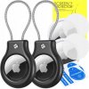 2x PUZDRO S OCEĽOVOU LINKOU PRE APPLE AIRTAG KĽÚČENKA CASE NA LOKALIZÁTOR - ČIERNA