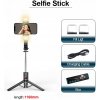 Selfie tyč s Bluetooth + LED svetlá a stojan