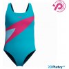 Speedo Hyperboom Butterfly Back – pohodlné plavky Farba: tyrkysové, Veľkosť: D 140