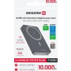 SWISSTEN Power Bank Fusion 10 000 mAh s nabíjaním Apple Watch, MagSafe kompatibilná, strieborná