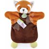 Plyšová panda na bábkové divadlo Red Panda Hand Puppet Doudou et Compagnie červená 25 cm od 0 mes