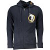 CAVALLI CLASS Perfektná Pánska Mikina na zips Modrá Farba: Modrá, Veľkosť: 2XL