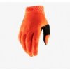 100% rukavice Ridefit Fluo Orange Black 100% 10014-260