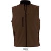 SOL'S | Rallye Men, Pánska 3-vrst. softshell. vesta, hnedá dark choc., S