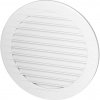 Okrúhla vetracia mriežka so sieťkou ?100, biela
