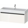 DURAVIT Ketho 2 závesná skrinka pod umývadlo, 1 zásuvka, 1184 x 460 x 440 mm, biela vysoký lesk, K25079022220000