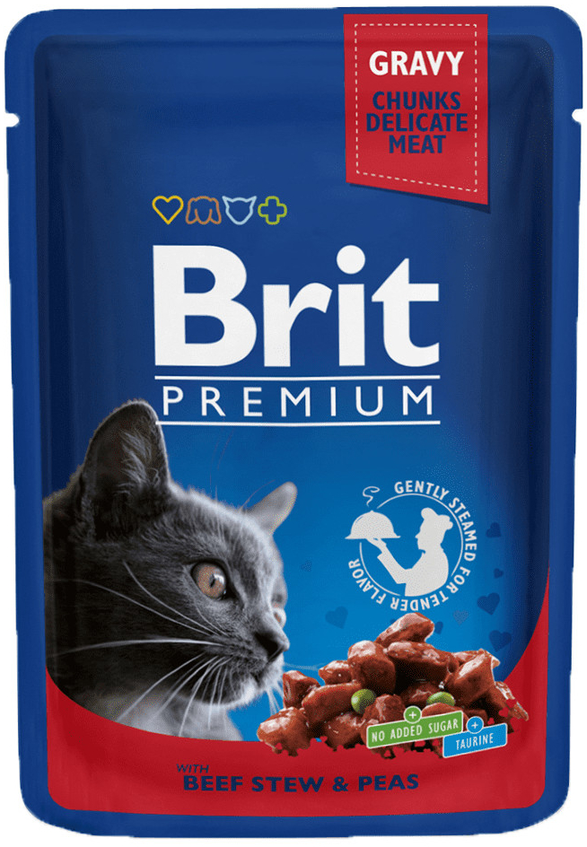 Brit Premium Cat Beef Stew & Peas 24 x 100 g