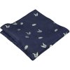 Quentino Tmavě modrý pánský kapesníček s květinovým vzorem KAPV31