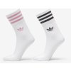 adidas Mid-Cut Glitter Crew Socks 2-Pack White/ Bliss Pink/ Black M M