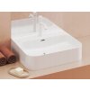 Štvorcová umývadlová doska Ravak Ceramic Slim 45 cm biela