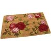 Kokosová vonkajšia čistiaca rohož FLOMA Roses - D 35cm, Š 60cm a V 1,7cm 70930121
