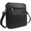 GROSSO kožená pánska crossbody taška 23 5x26x6 cm čierna