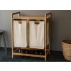 Regál bambusový s košmi na bielizeň 73x64x33 cm Chomik 5900779856998