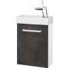 Dreja Skrinka pod umývadlo HOST SZD 40 - N01 Biela lesk / Úchytka T01 / D16 Tmavý betón / Levé